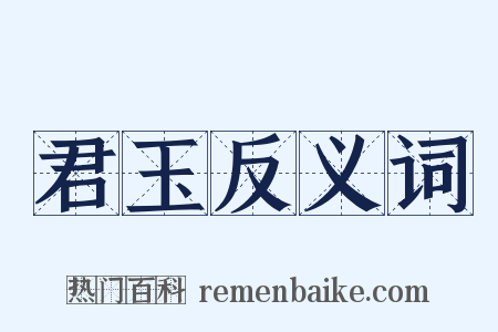 君玉反义词是什么意思的图片